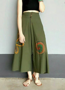 Faux - Skirt wide leg pants