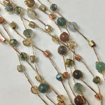 Necklace Silk semi precious stones