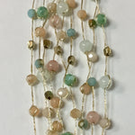 Necklace Silk semi precious stones