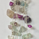 Bracelet Silk -  semi precious stones