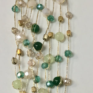 Necklace Silk semi precious stones